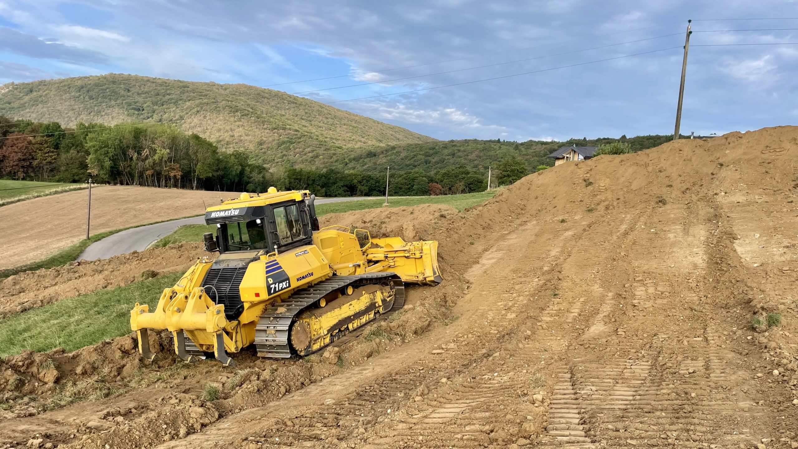 Décapage terre végétale.